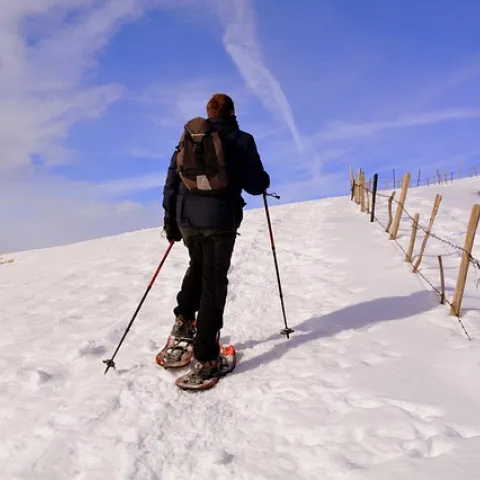 Schneeschuhwanderer